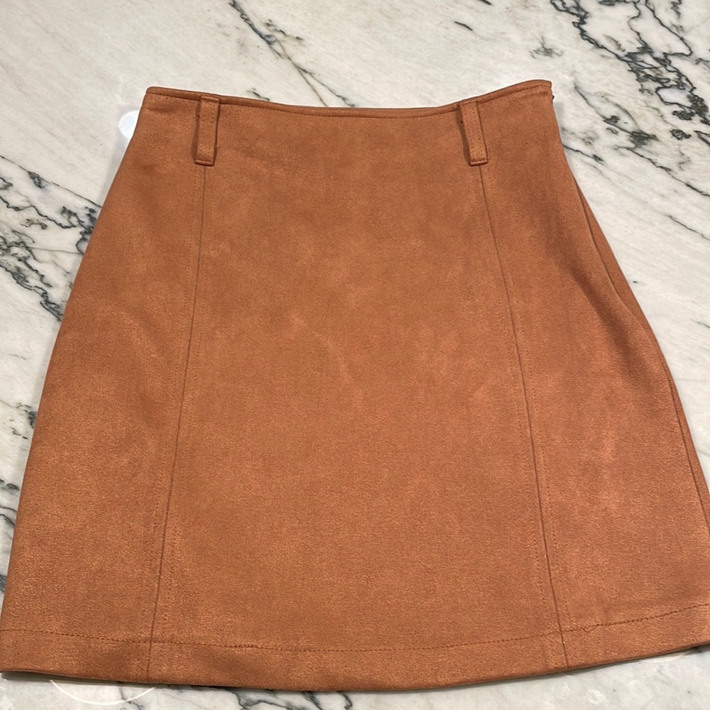 Haute Monde High-Waisted Faux‎ Suede Mini Skirt